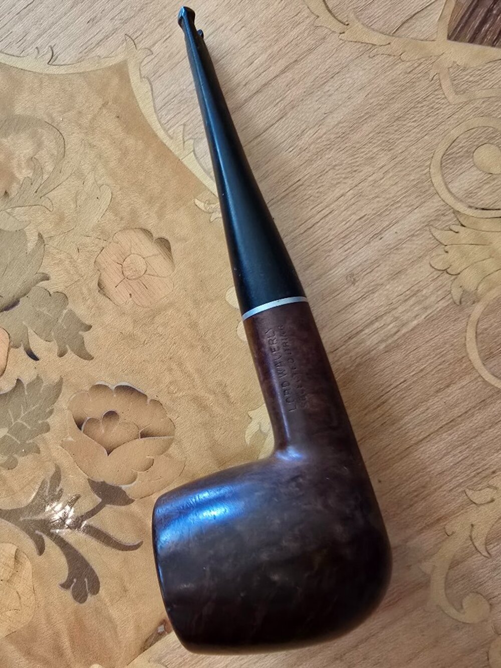 Lord Waverly - Selected Briar, Vintage Wood Pipe, Classic Bent Billiard - Picture 1 of 8